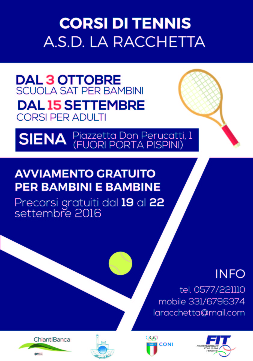 corsi tennis ASD La Racchetta